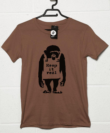 Banksy Keep It Real Mens T-Shirt 8Ball